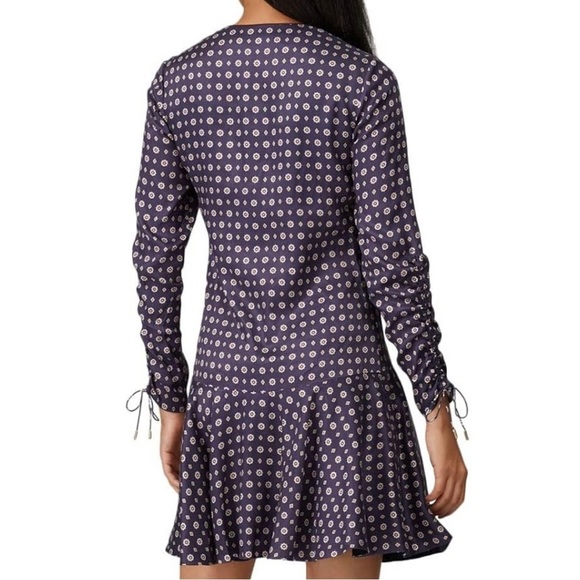 JONATHAN SIMKHAI ~ Scarf Print Ruffle Dress ~ Faux Wrap ~ Classic Print ~Size 22 - Picture 8 of 8